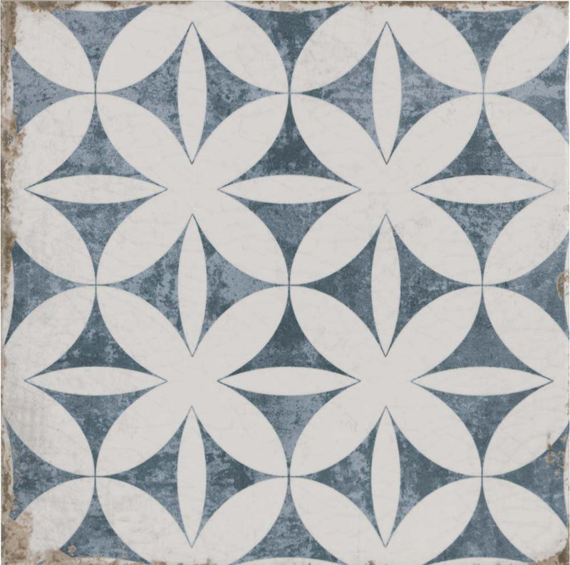 Garcia Geo Blue Matt Glazed Porcelain W&F 200x200mm