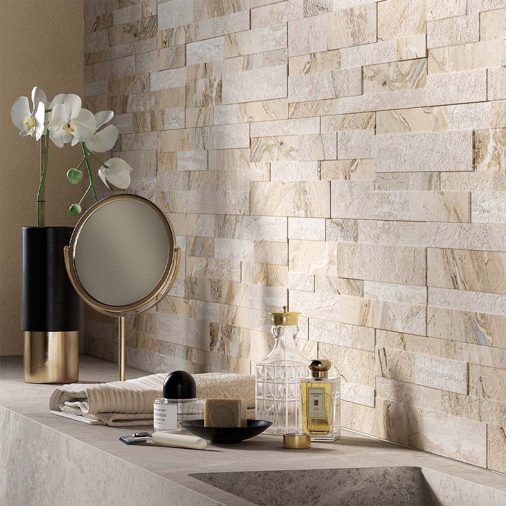 Oswald Beige Split Face Matt Porcelain Wall 150x610mm