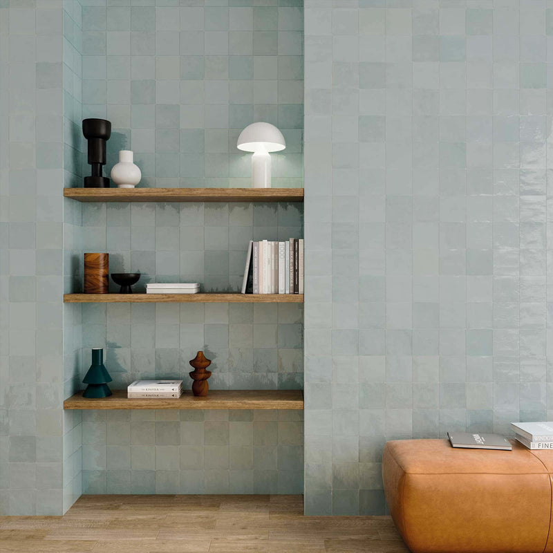 Flash Light Blue Gloss Ceramic Wall 130x130mm
