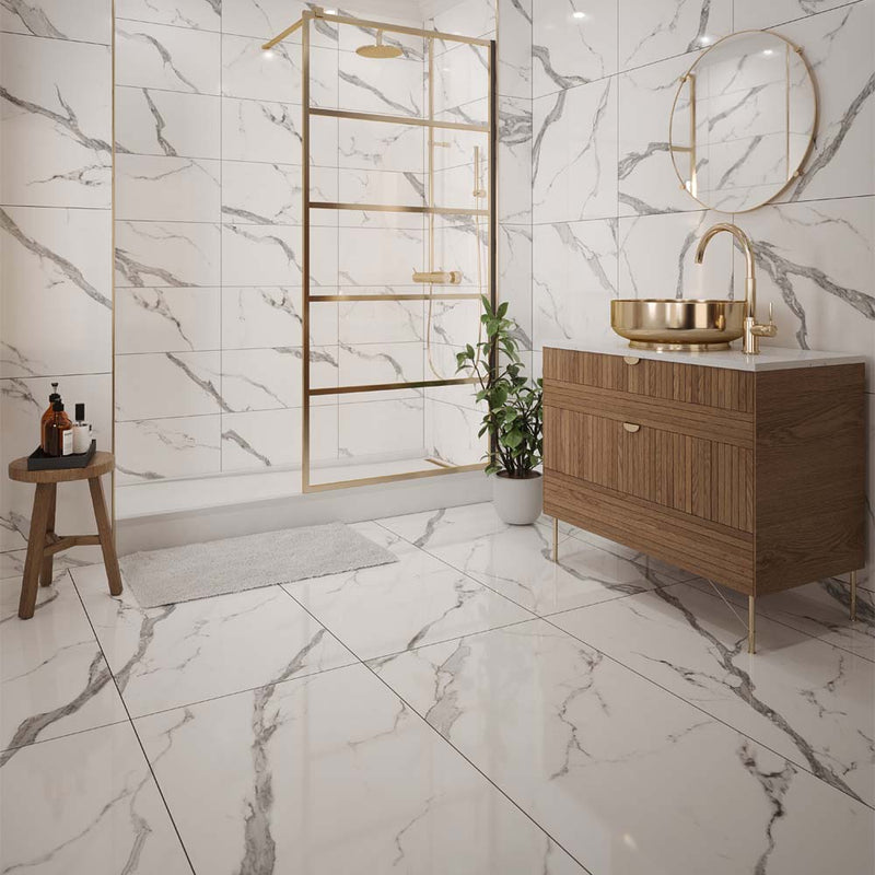 Hera Marble Polished Glazed Porcelain W&F 300x600mm