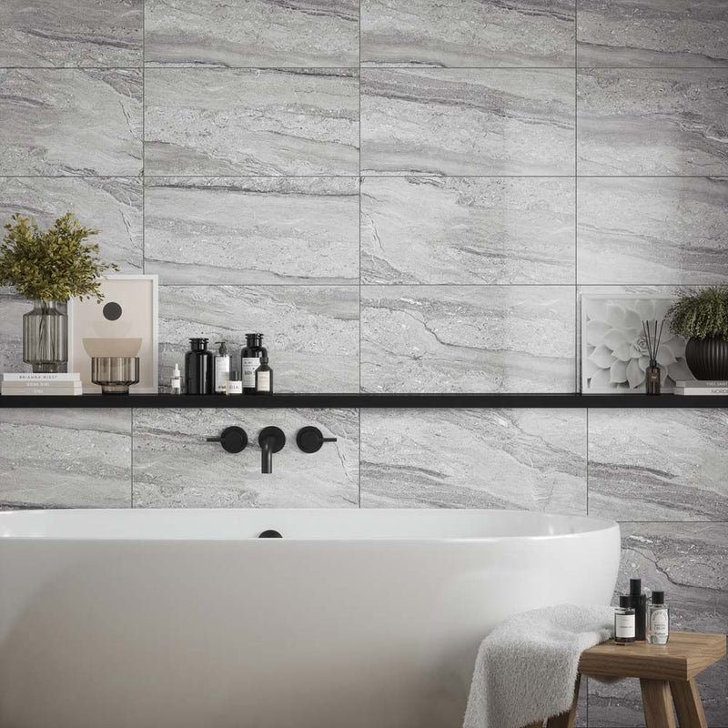 Laurent Grey Gloss Ceramic Wall