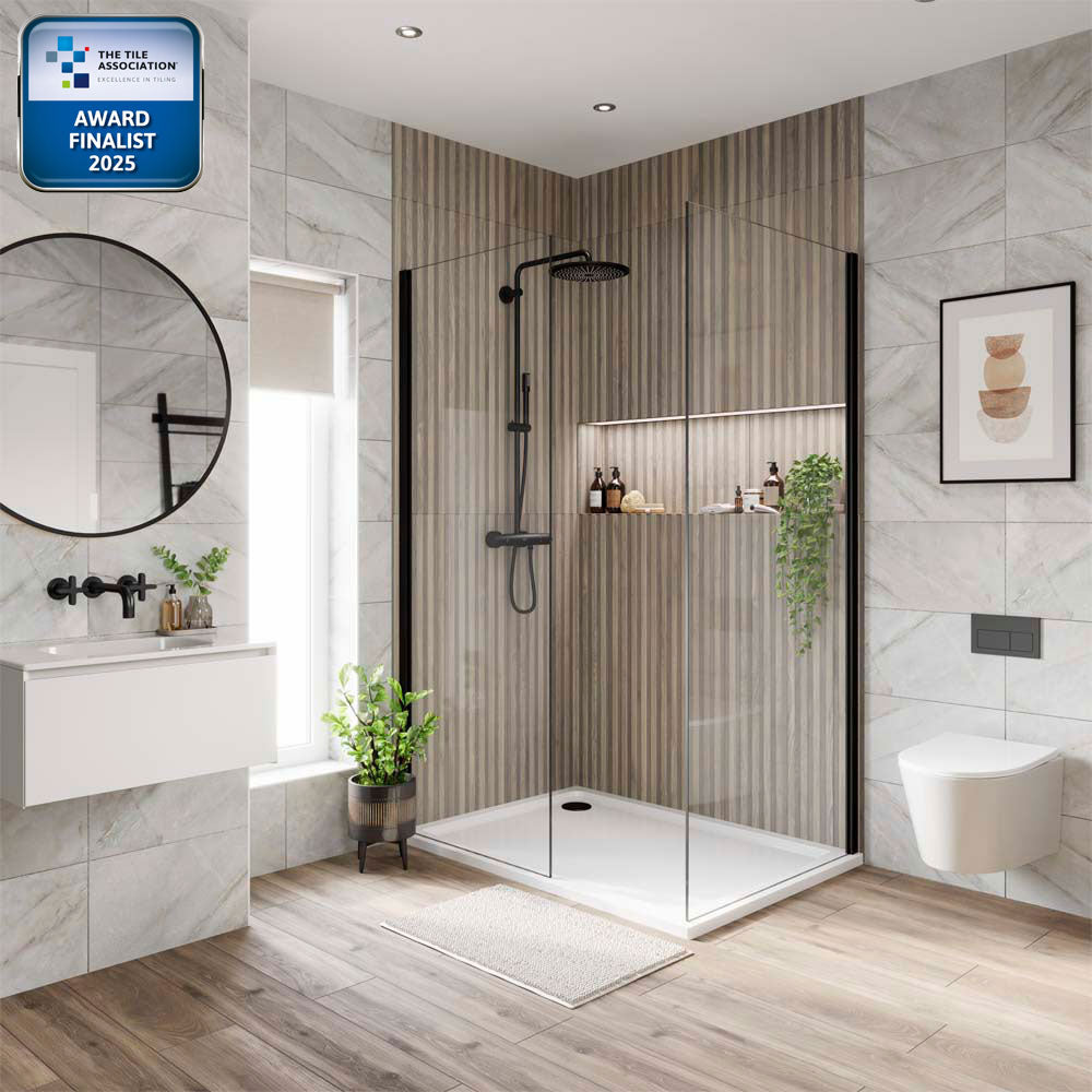 Kinabalu Dark Oak Panel Décor Porcelain Wall 600X1200mm