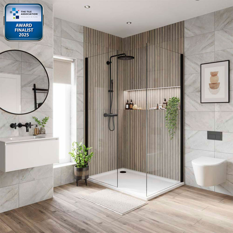 Kinabalu Dark Oak Panel Décor Porcelain Wall 600X1200mm