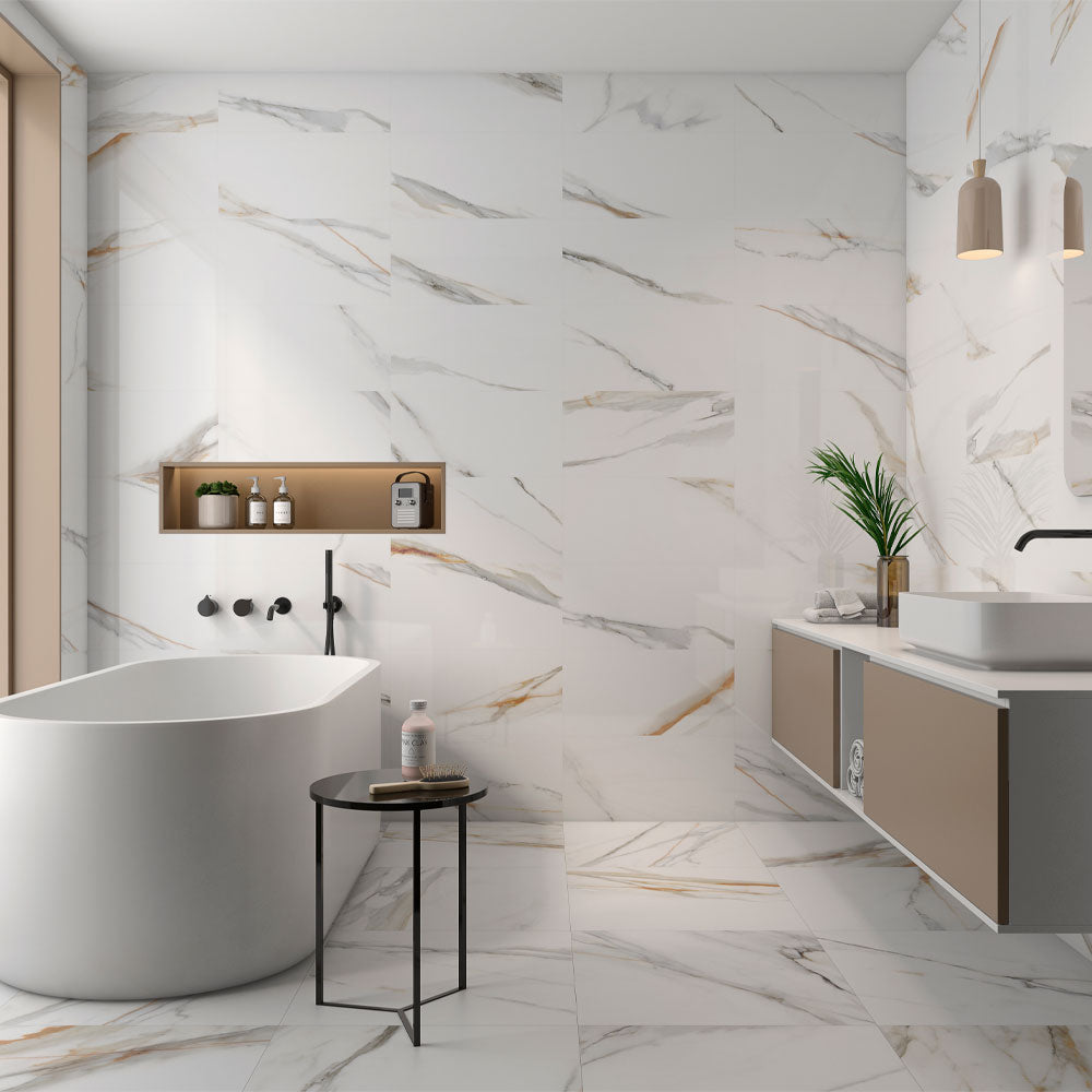 Scent Gold Calacatta Matt Ceramic Wall 295x595mm